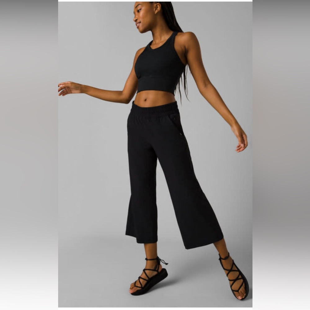 Prana Women's Black Wide Leg Pants - Picture 3 of 11